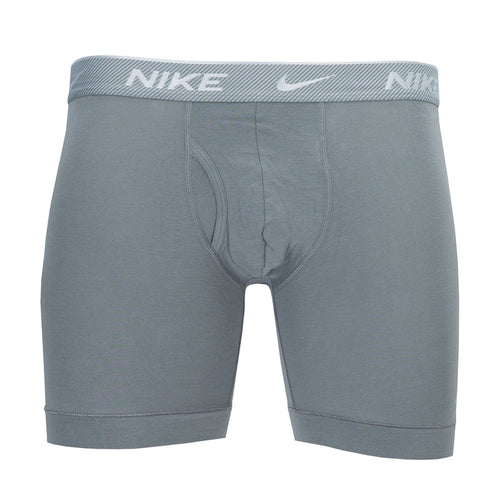 Pack of Dri-FIT cotton stretch boxer briefs, cool gray with NIKE logo waistband
