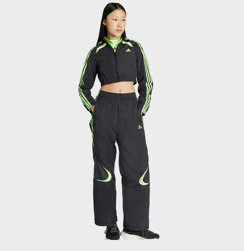 ADIDAS TEAMGEIST ADICOLOR CROPPED VEST "BLACK/SIGNAL GREEN"