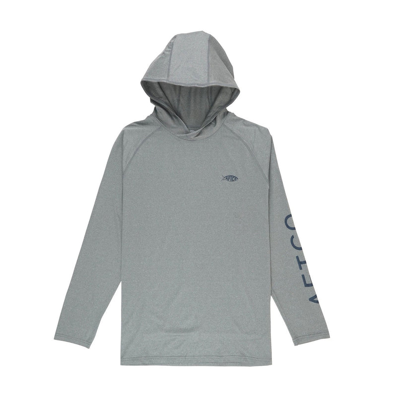 Aftco Samurai 2 Long-Sleeve Sun Protections Hoodie for Men Steel Heather M63126