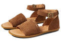 Born Brown Margot Sandals Boho Classic Flats Ankle Strap Brown Suede BR0034557