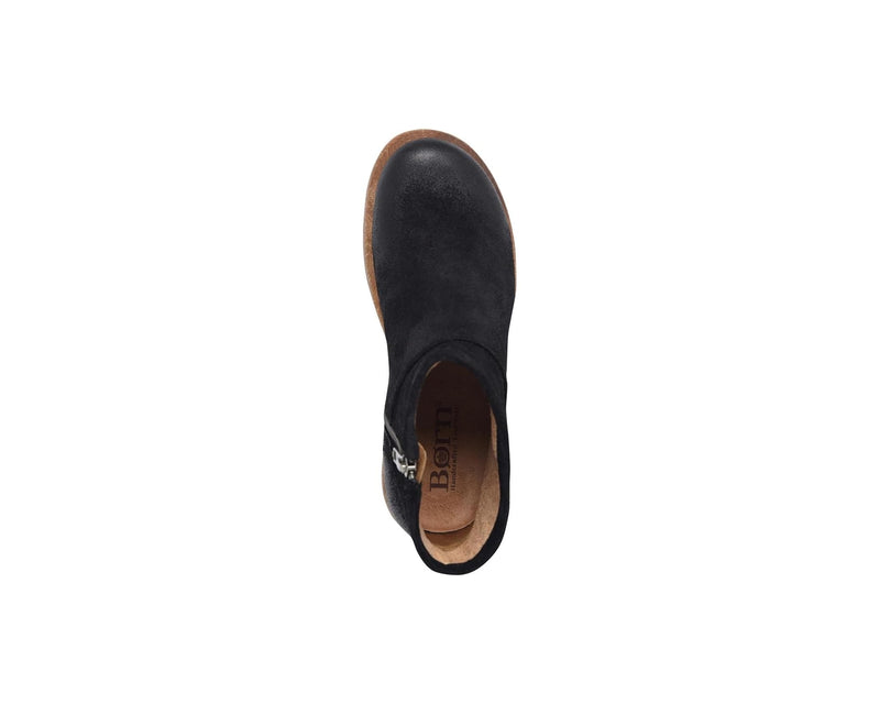 Born Tinley Women's Shoes BR0062409 Black Leather Suede
