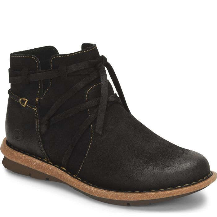 Born Women’s Tarkiln Black Distressed Ankle Boot BR0017409