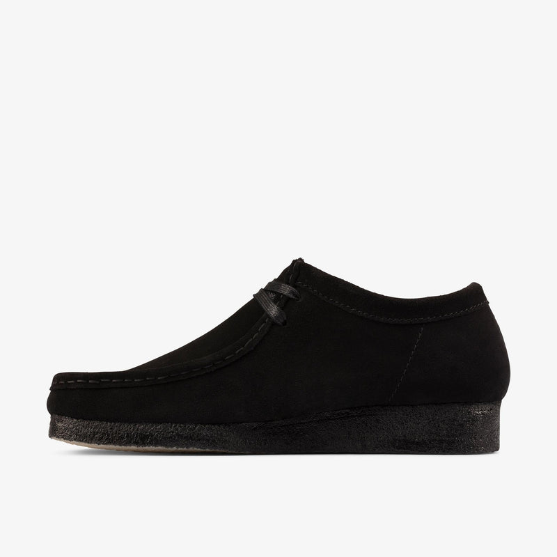 Clarks Originals Wallabee Men's Lace Up Suede Moccasin 26155519 Black