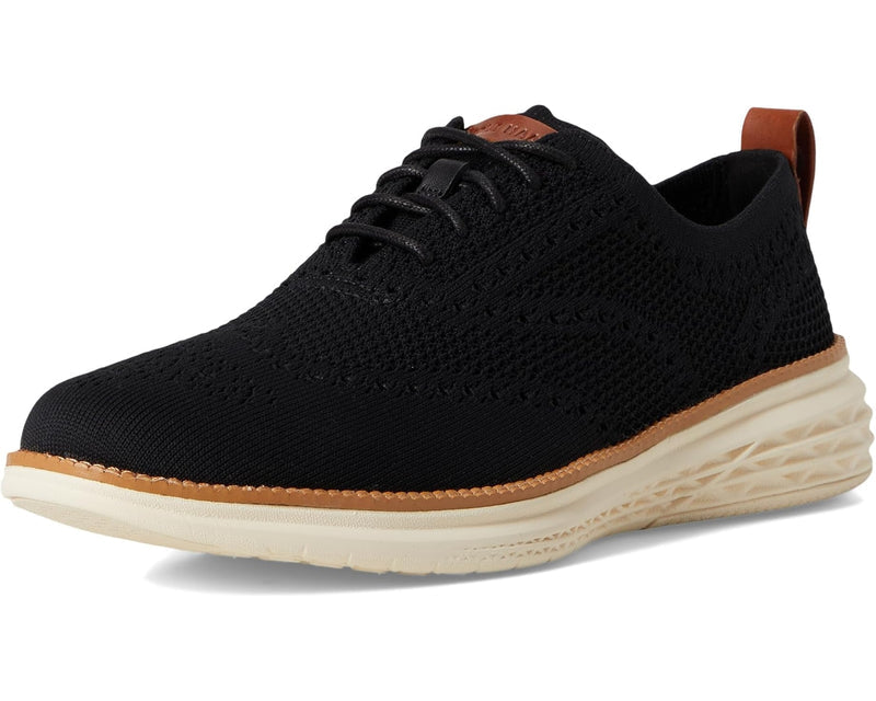 Cole Haan Grand Hurrion Stitchlite Wingtip Oxfords C40692 Black British Tan