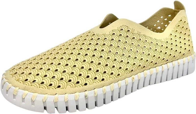 Ilse Jacobsen Womens Tulip 139 Double Cream TULIP139103 Slipon Shoe Brand New - AllSportsWearUSA