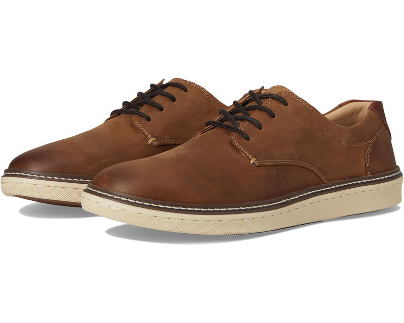 Johnston & Murphy McGuffey Casual Plain Toe Sneaker Men's 25-1642 Brown Oiled Fu
