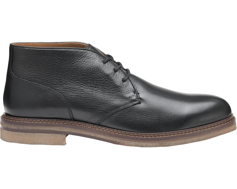 Johnston & Murphy Men's Calder Chukka Boots 020-07281 Black Tumbled Full Grain