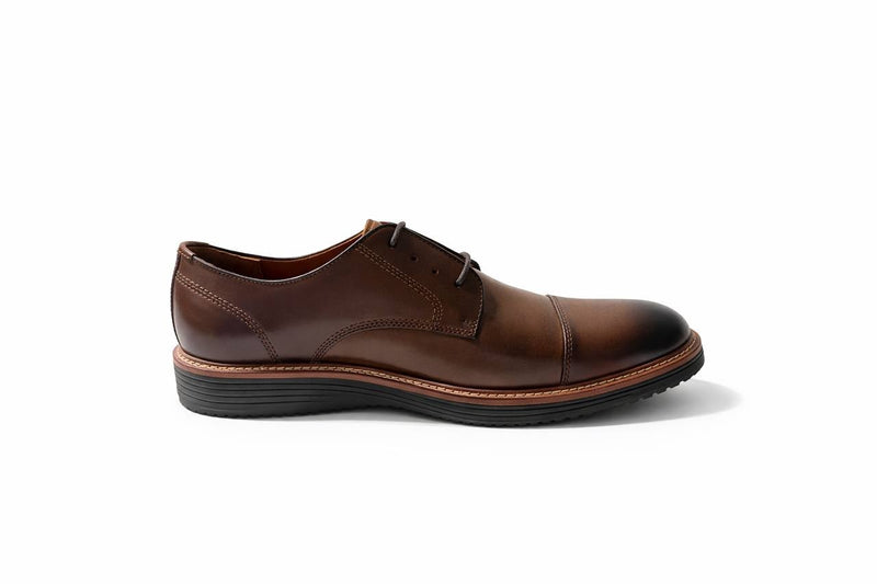 Men's Johnston & Murphy Upton Cap Toe Dress Shoes 020-04034 Tan Full Grain