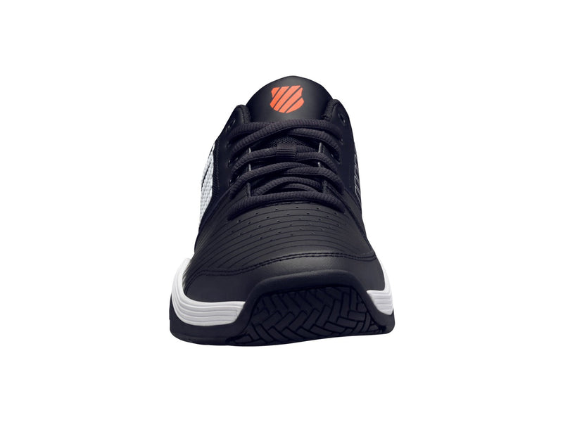 K-Swiss Men's Court Express Tennis Shoe 05443-043 JET BLACK/WHITE/SPICY ORANGE