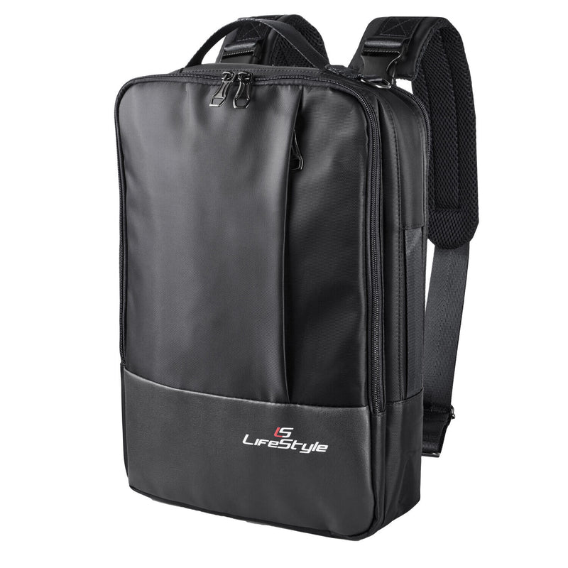 LS LifeStyle Leather 3 in 1 Backpack USB Professional Briefcase Waterproof Bag - AllSportsWearUSA