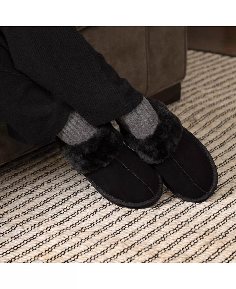 Minnetonka Moccasins 3329 - Women's Sheepskin Slide - Black
