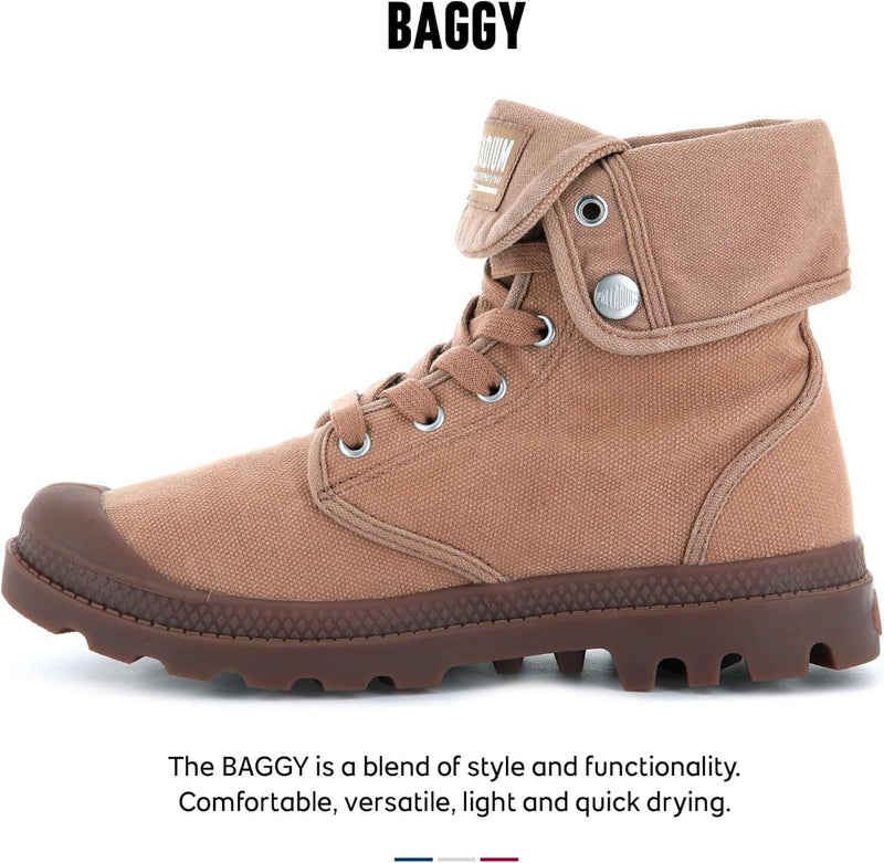 Palladium Mens Pampa Baggy Wax 02353-209 Woodlin Canvas Boots Brand New - AllSportsWearUSA