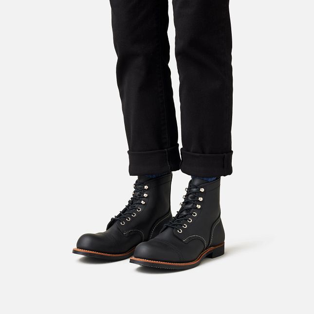 Red Wing Men's Heritage 6 Iron Ranger Leather Boot 8084 Black