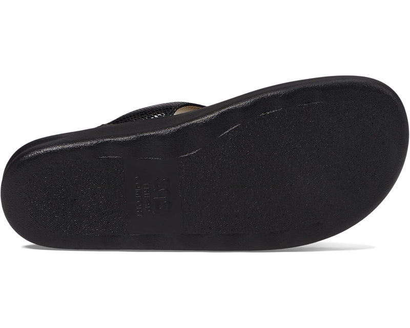 SAS Women's Sanibel Comfort Thong Sandal Black Snake