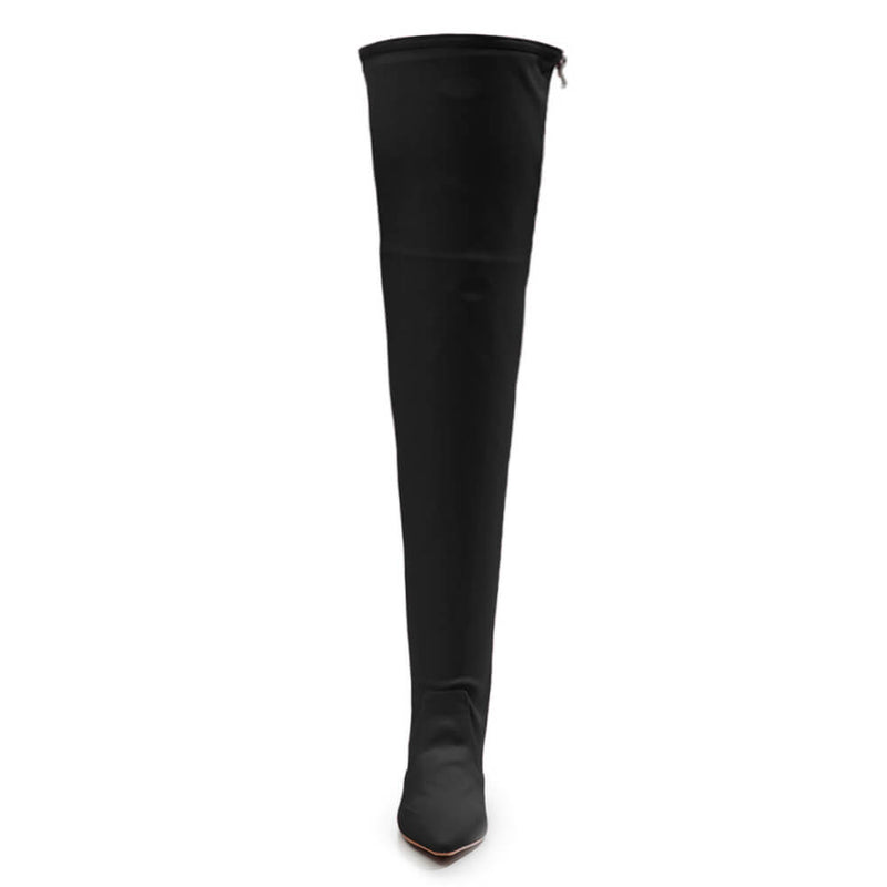 Skye Size Inclusive - Black Lycra - Street Sole - Thigh Variant Five