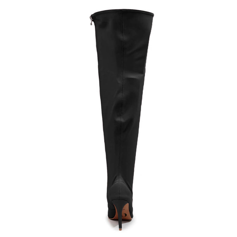 Skye Size Inclusive - Black Lycra - Street Sole - Thigh Variant Five
