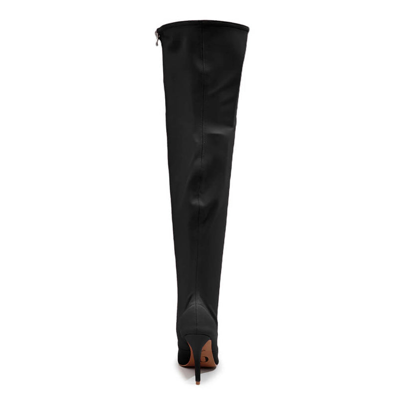 Skye Size Inclusive - Black Lycra - Street Sole - Thigh Variant Four