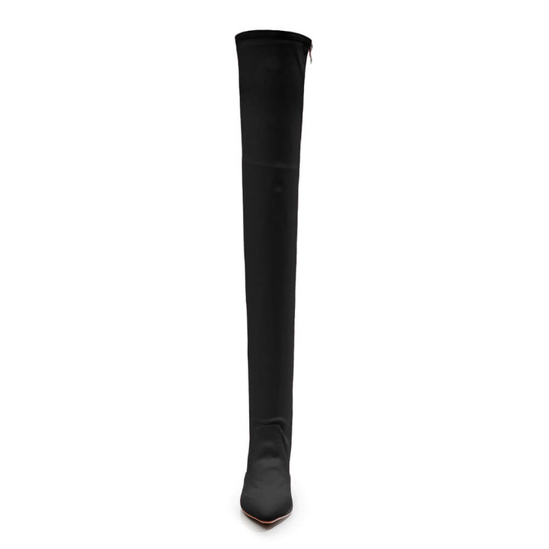 Skye Size Inclusive - Black Lycra - Street Sole - Thigh Variant One