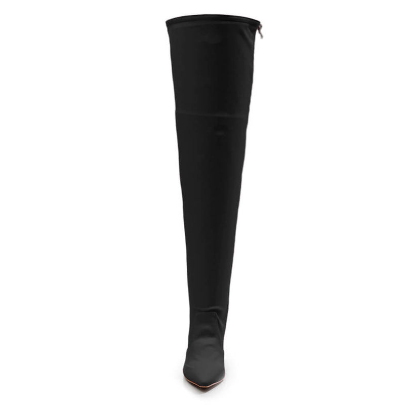 Skye Size Inclusive - Black Lycra - Street Sole - Thigh Variant Six