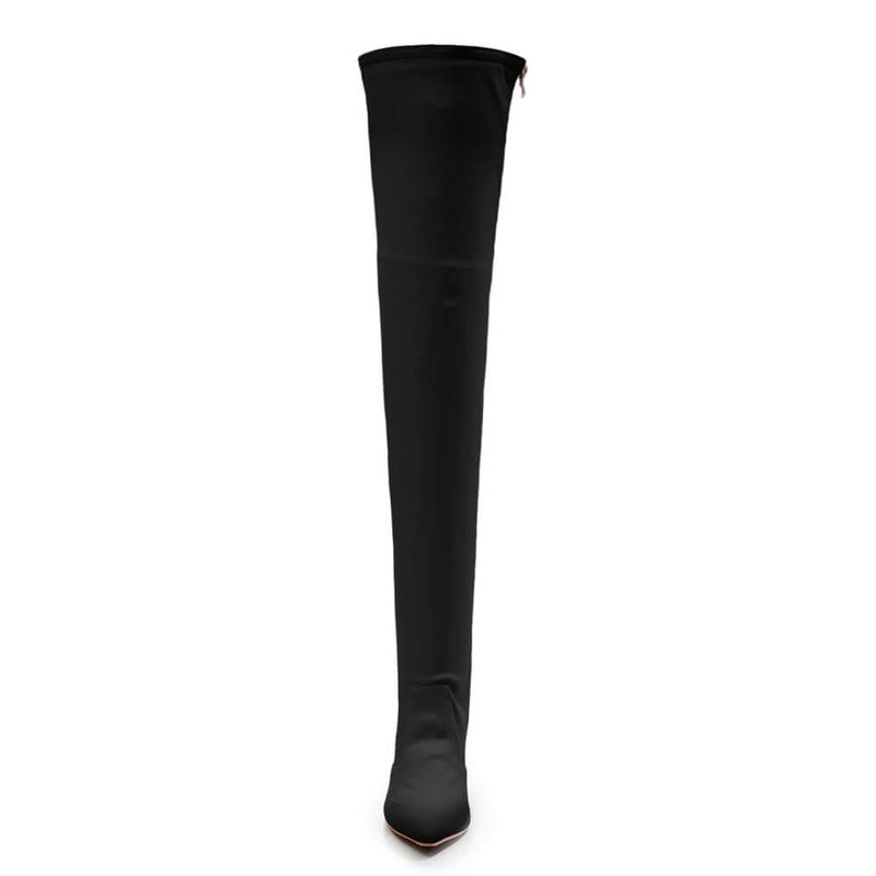 Skye Size Inclusive - Black Lycra - Street Sole - Thigh Variant Two