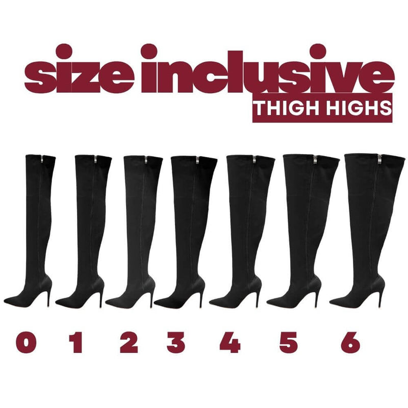 Skye Size Inclusive - Hot Pink Lycra - Street Sole - Thigh Variant Zero