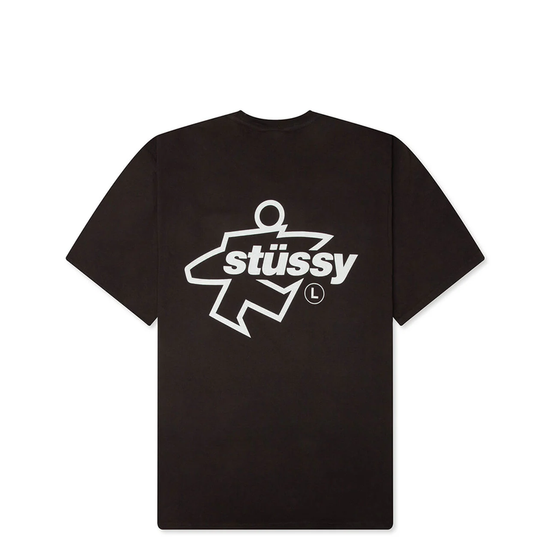 SURF SIZE PIGMENT DYED T-SHIRT FADED BLACK