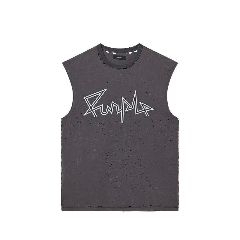 VOLTAGE SCRIPT TANK TOP GRAY